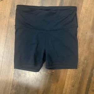 6” inseam black biker shorts